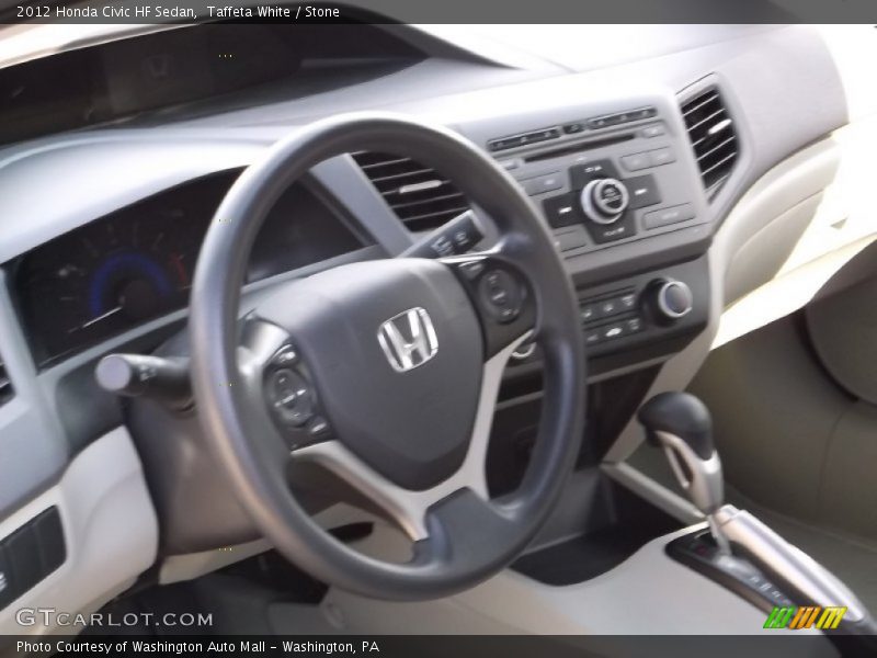 Taffeta White / Stone 2012 Honda Civic HF Sedan