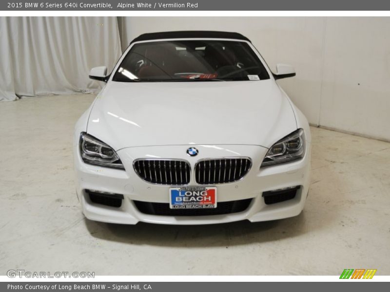 Alpine White / Vermilion Red 2015 BMW 6 Series 640i Convertible