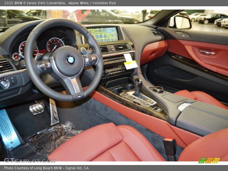 Vermilion Red Interior - 2015 6 Series 640i Convertible 