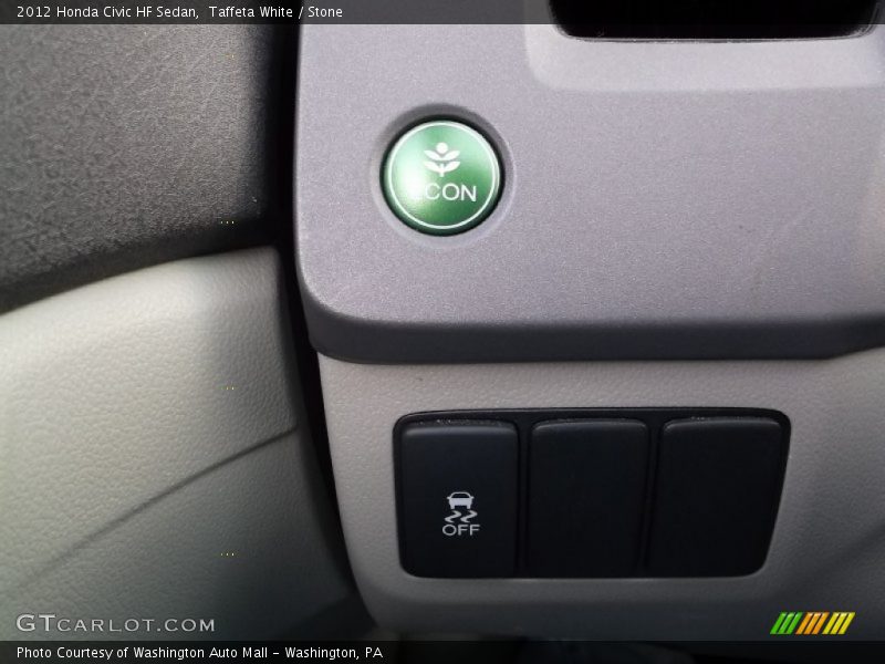 Taffeta White / Stone 2012 Honda Civic HF Sedan