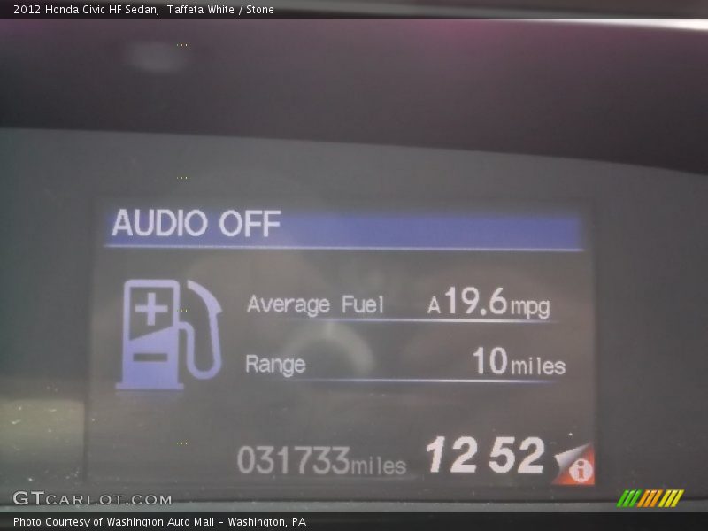 Taffeta White / Stone 2012 Honda Civic HF Sedan