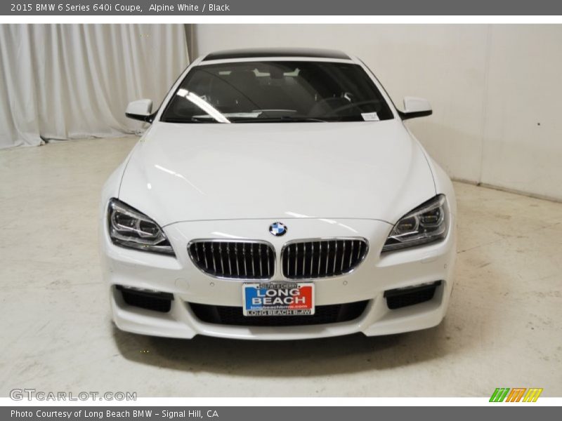 Alpine White / Black 2015 BMW 6 Series 640i Coupe