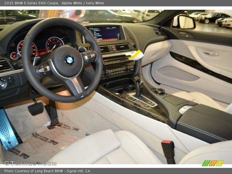 Ivory White Interior - 2015 6 Series 640i Coupe 