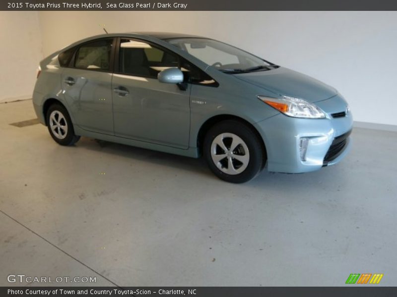 Sea Glass Pearl / Dark Gray 2015 Toyota Prius Three Hybrid