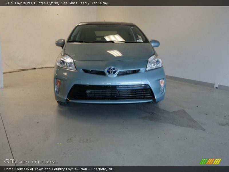 Sea Glass Pearl / Dark Gray 2015 Toyota Prius Three Hybrid