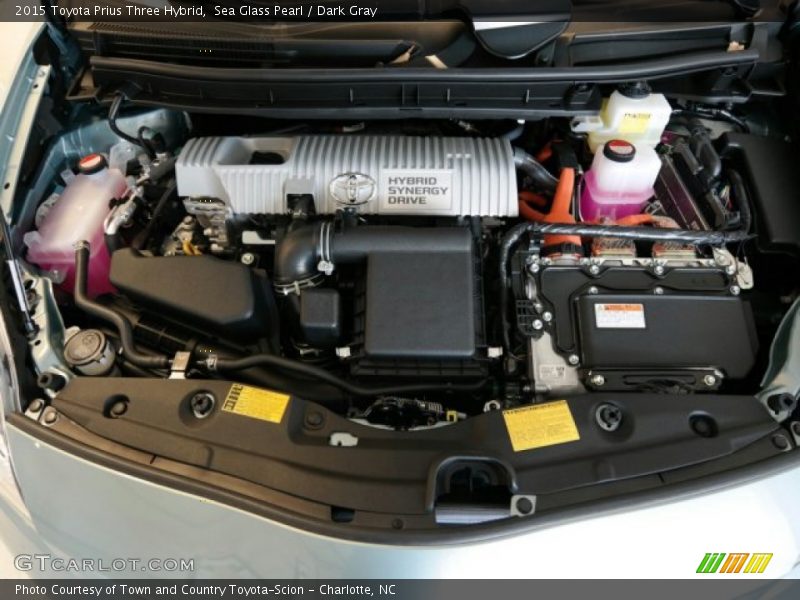 Sea Glass Pearl / Dark Gray 2015 Toyota Prius Three Hybrid