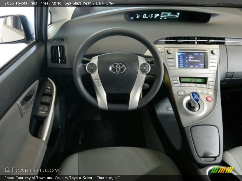Sea Glass Pearl / Dark Gray 2015 Toyota Prius Three Hybrid