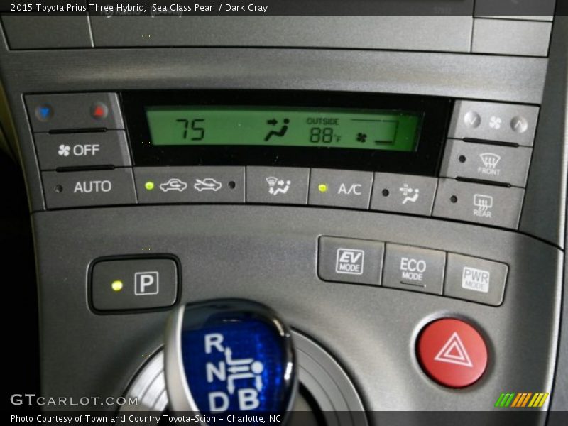 Sea Glass Pearl / Dark Gray 2015 Toyota Prius Three Hybrid