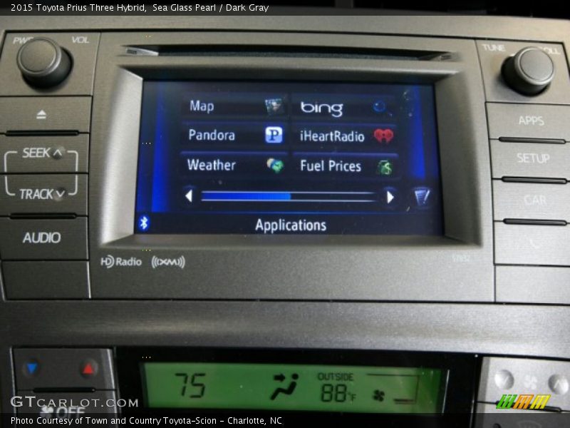Sea Glass Pearl / Dark Gray 2015 Toyota Prius Three Hybrid