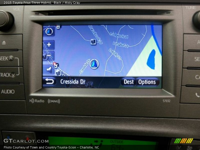 Black / Misty Gray 2015 Toyota Prius Three Hybrid