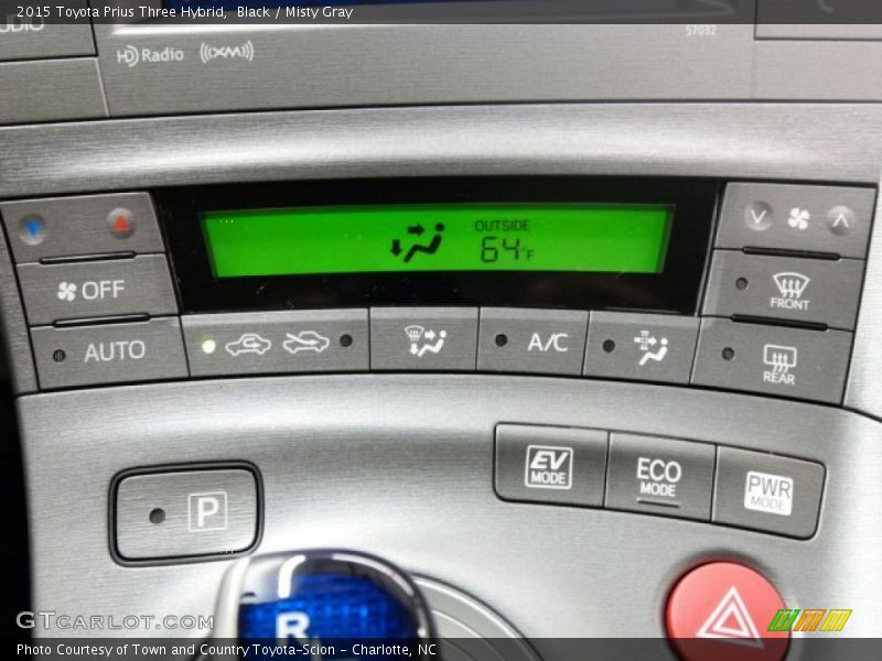 Black / Misty Gray 2015 Toyota Prius Three Hybrid