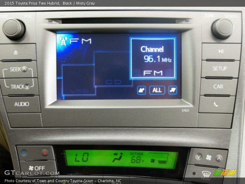 Black / Misty Gray 2015 Toyota Prius Two Hybrid