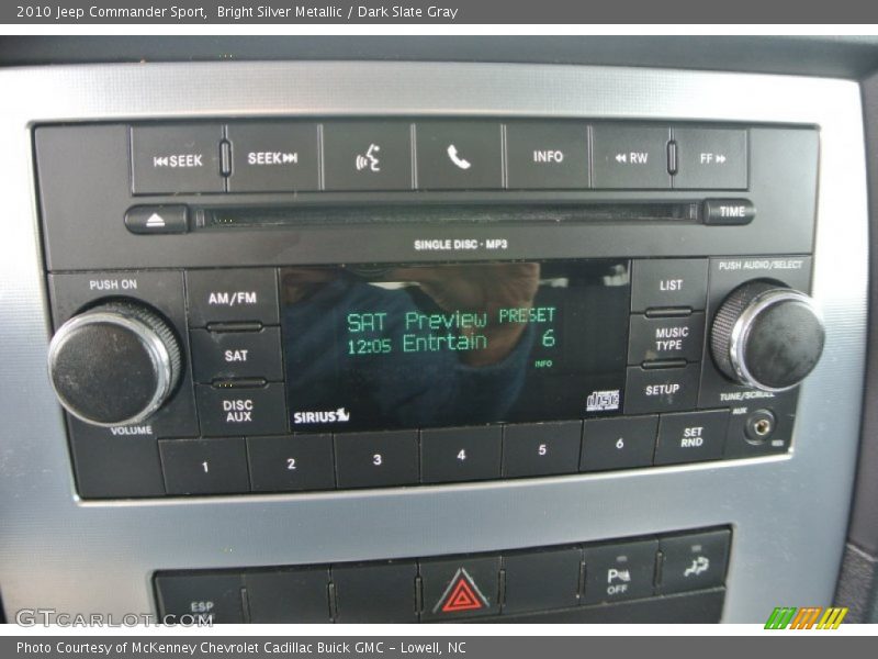 Bright Silver Metallic / Dark Slate Gray 2010 Jeep Commander Sport