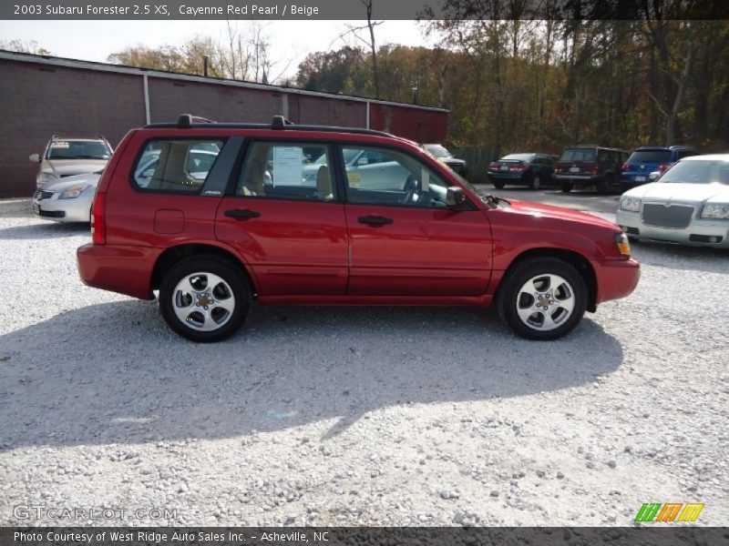 Cayenne Red Pearl / Beige 2003 Subaru Forester 2.5 XS