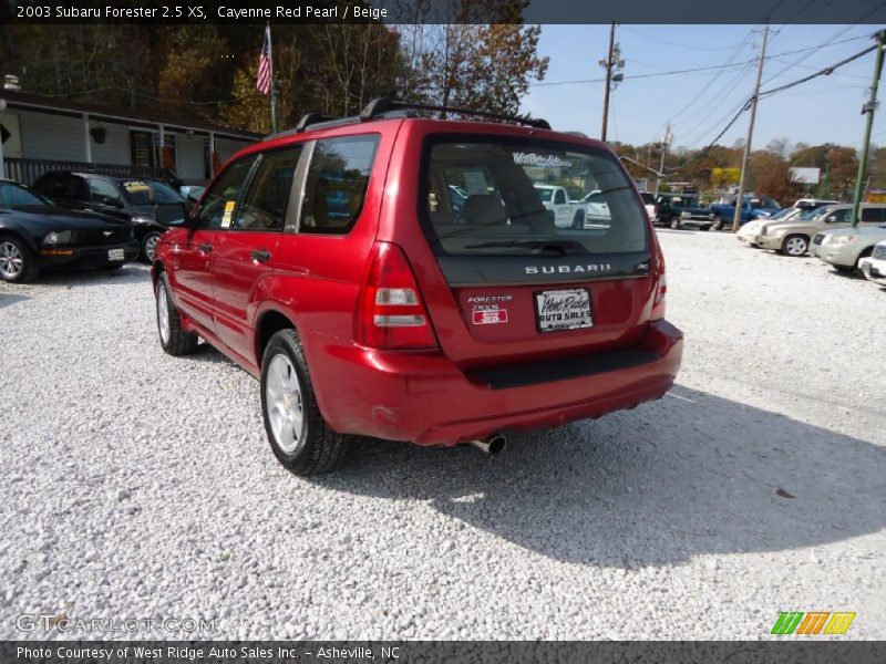 Cayenne Red Pearl / Beige 2003 Subaru Forester 2.5 XS
