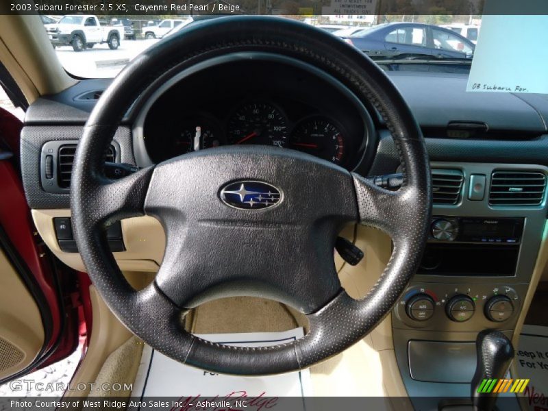 Cayenne Red Pearl / Beige 2003 Subaru Forester 2.5 XS