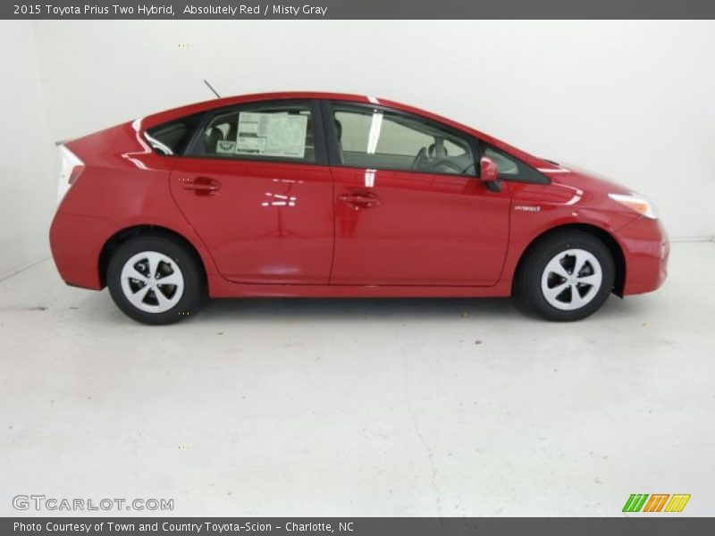 Absolutely Red / Misty Gray 2015 Toyota Prius Two Hybrid