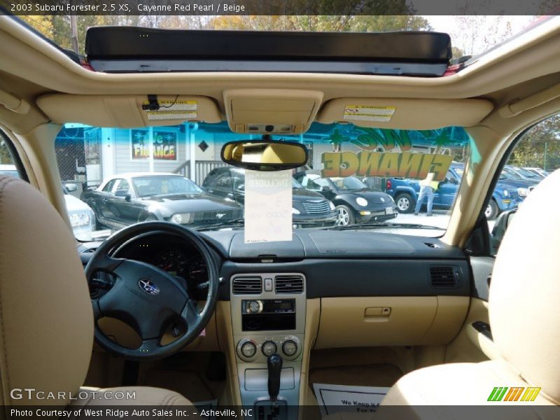 Cayenne Red Pearl / Beige 2003 Subaru Forester 2.5 XS