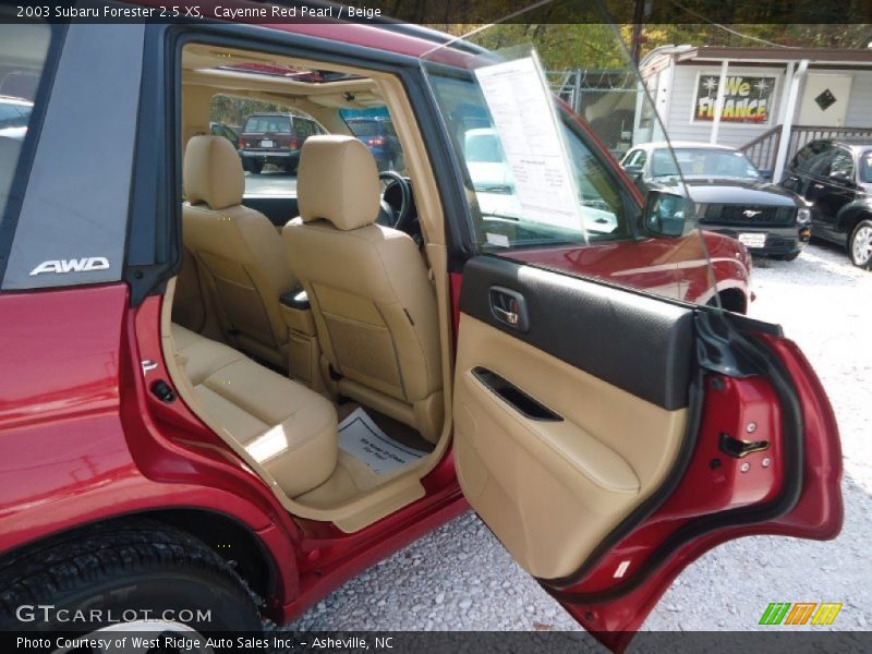 Cayenne Red Pearl / Beige 2003 Subaru Forester 2.5 XS