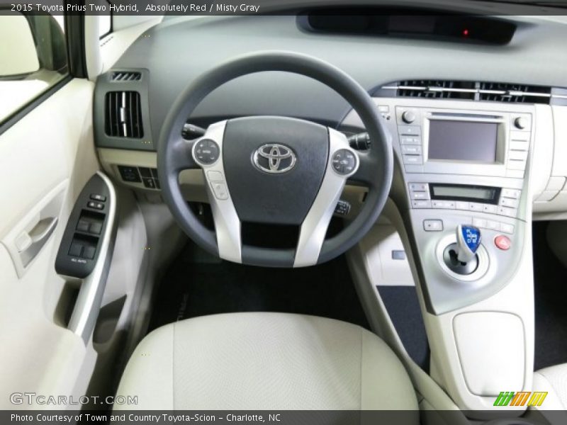 Absolutely Red / Misty Gray 2015 Toyota Prius Two Hybrid