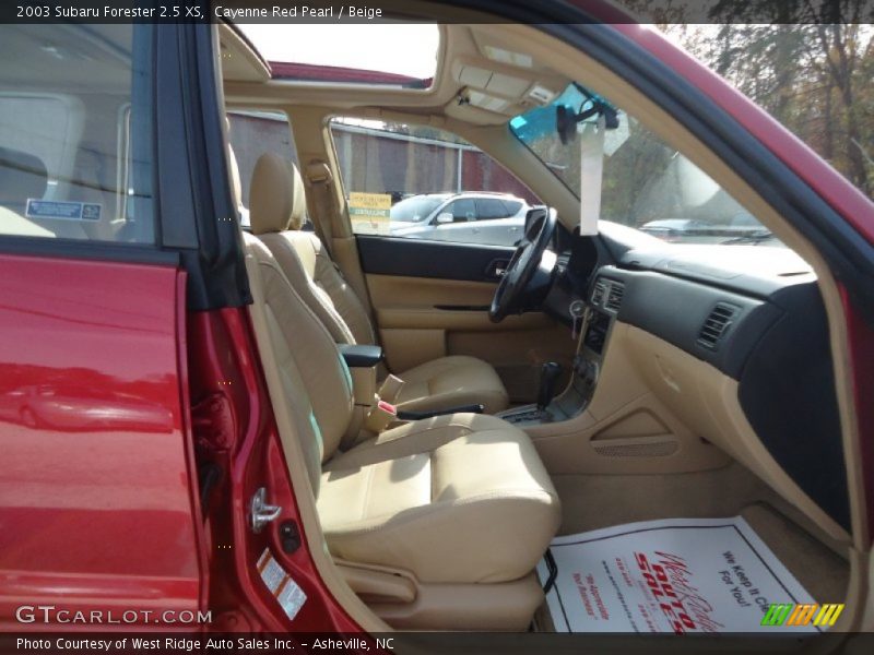 Cayenne Red Pearl / Beige 2003 Subaru Forester 2.5 XS