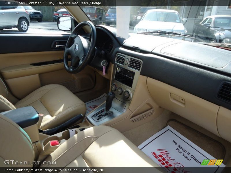 Cayenne Red Pearl / Beige 2003 Subaru Forester 2.5 XS