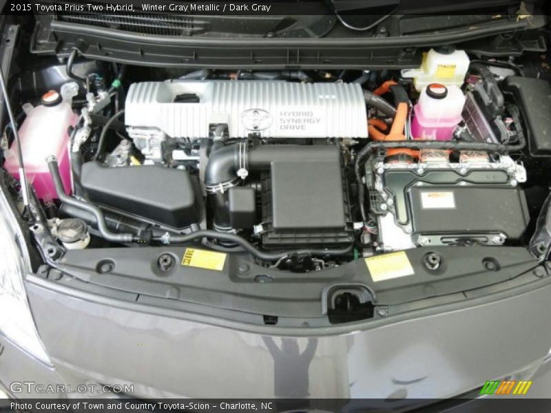 Winter Gray Metallic / Dark Gray 2015 Toyota Prius Two Hybrid