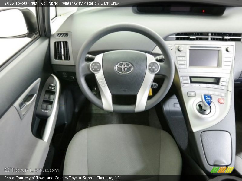 Winter Gray Metallic / Dark Gray 2015 Toyota Prius Two Hybrid