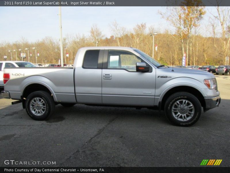 Ingot Silver Metallic / Black 2011 Ford F150 Lariat SuperCab 4x4