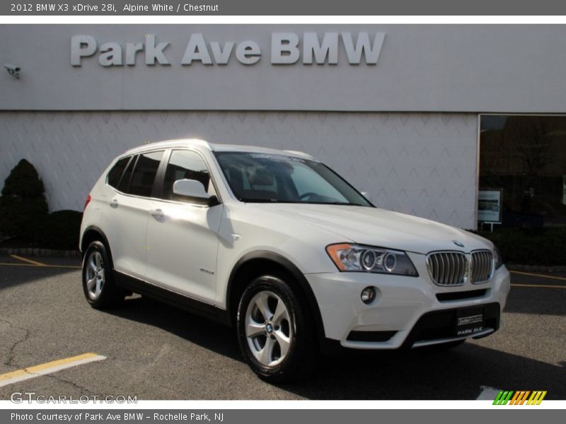 Alpine White / Chestnut 2012 BMW X3 xDrive 28i