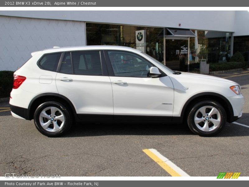 Alpine White / Chestnut 2012 BMW X3 xDrive 28i