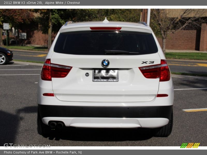 Alpine White / Chestnut 2012 BMW X3 xDrive 28i
