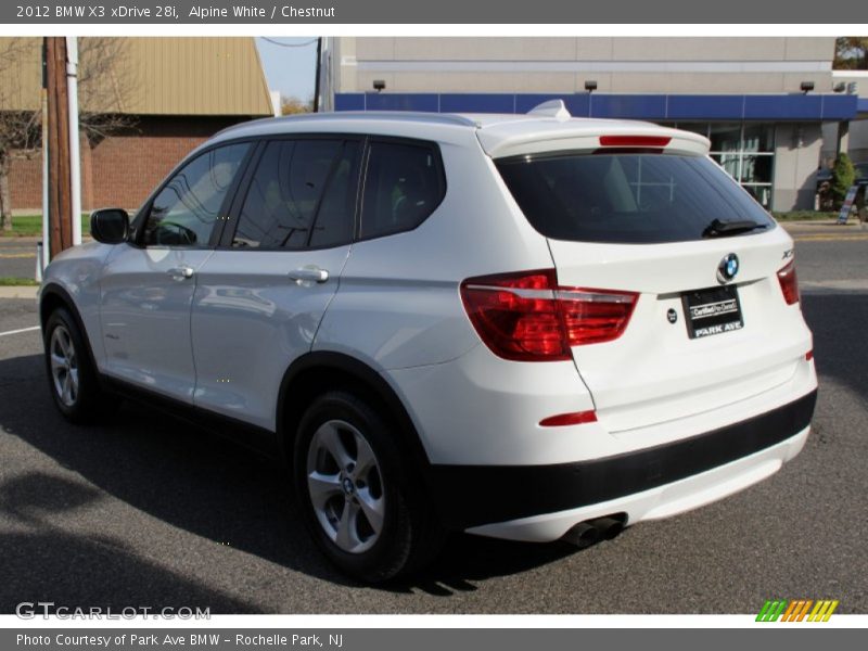 Alpine White / Chestnut 2012 BMW X3 xDrive 28i