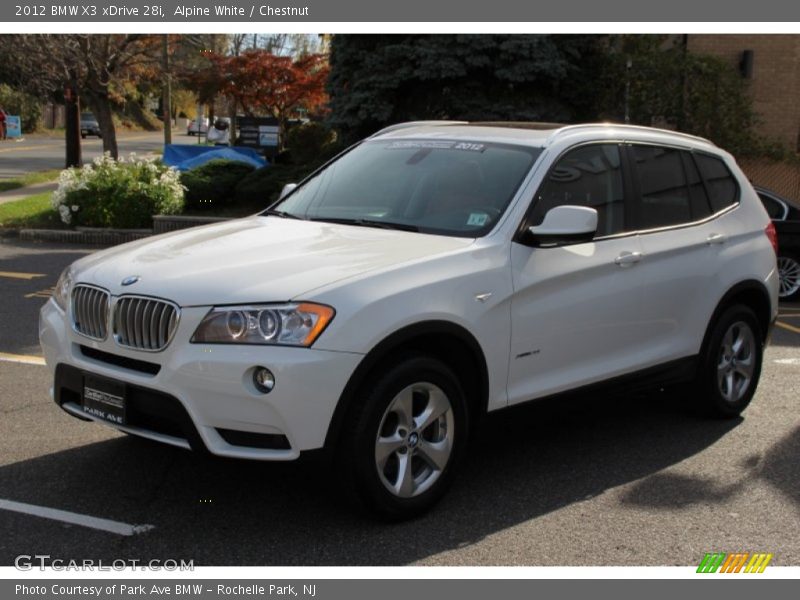 Alpine White / Chestnut 2012 BMW X3 xDrive 28i