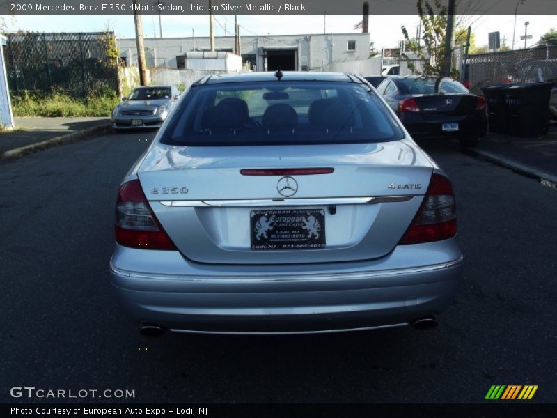 Iridium Silver Metallic / Black 2009 Mercedes-Benz E 350 4Matic Sedan