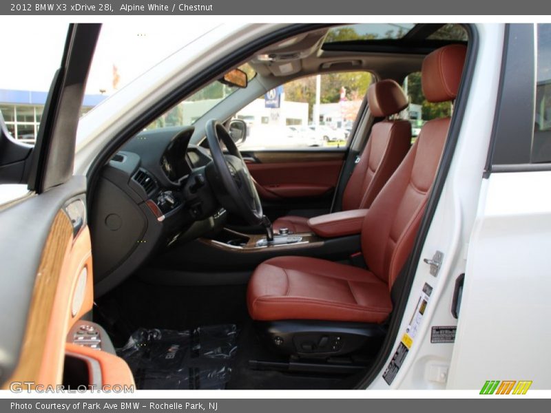 Alpine White / Chestnut 2012 BMW X3 xDrive 28i