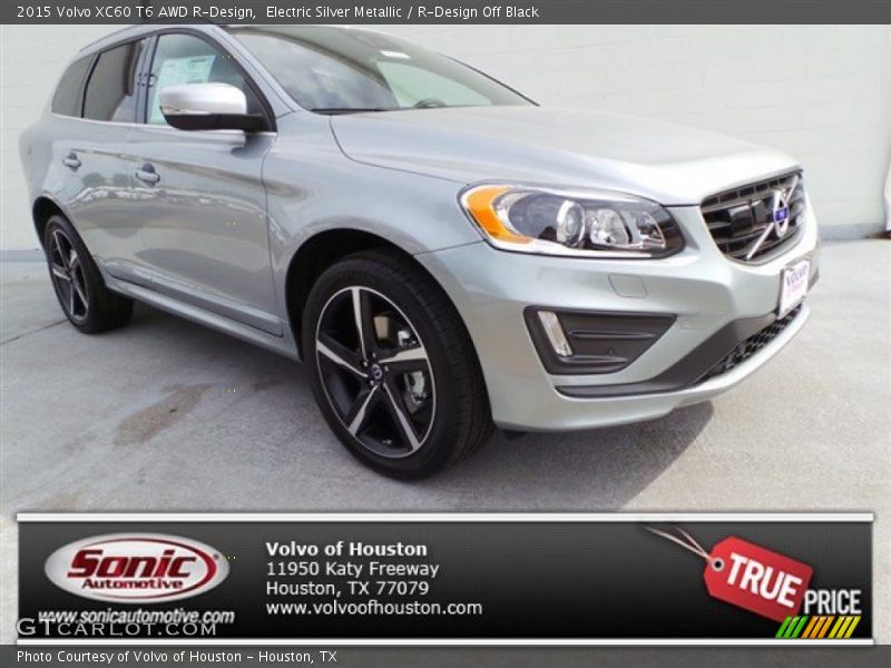 Electric Silver Metallic / R-Design Off Black 2015 Volvo XC60 T6 AWD R-Design