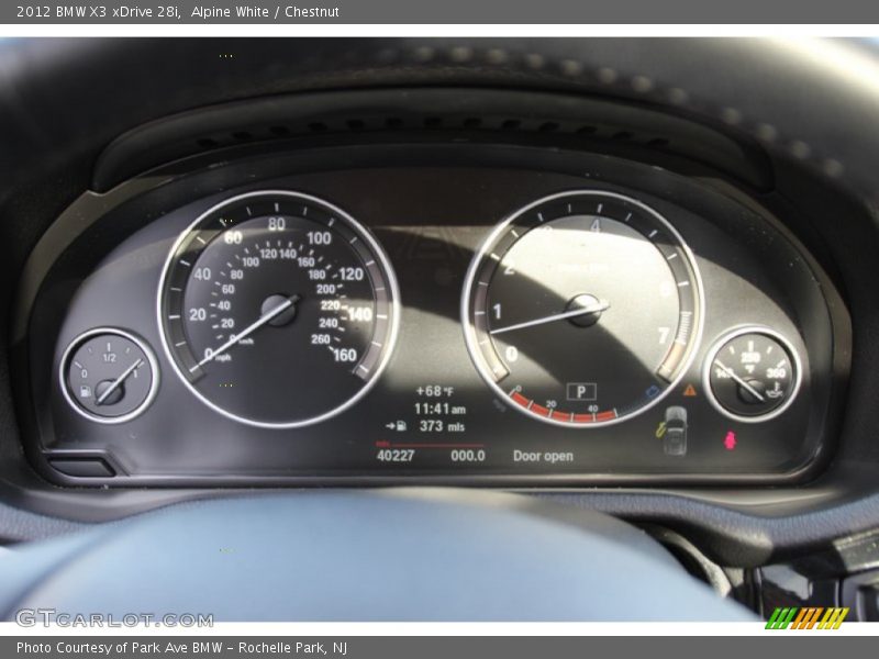 Alpine White / Chestnut 2012 BMW X3 xDrive 28i