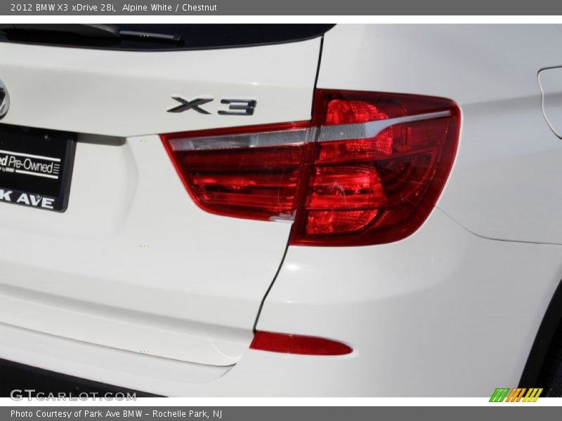 Alpine White / Chestnut 2012 BMW X3 xDrive 28i