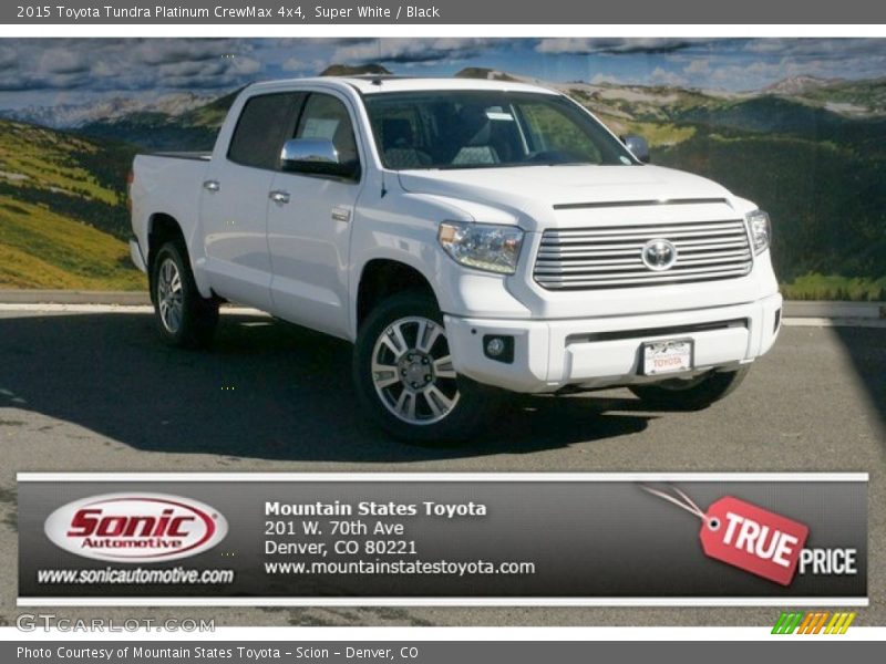 Super White / Black 2015 Toyota Tundra Platinum CrewMax 4x4