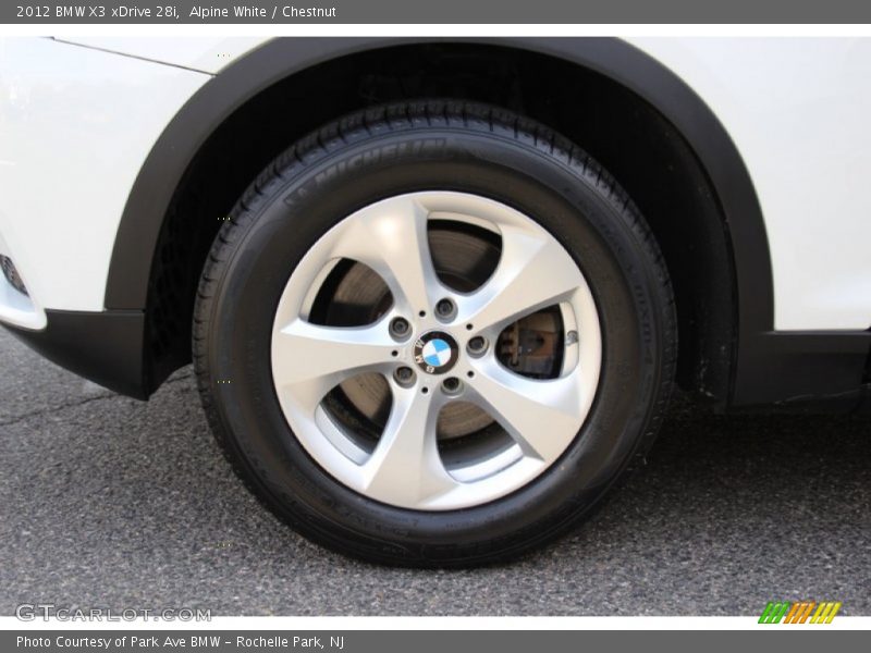 Alpine White / Chestnut 2012 BMW X3 xDrive 28i