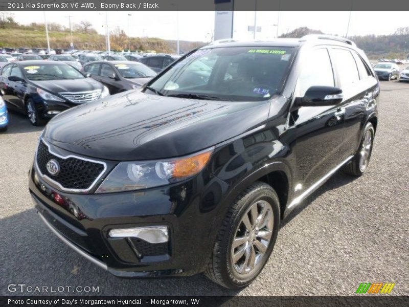 Ebony Black / Black 2011 Kia Sorento SX V6 AWD