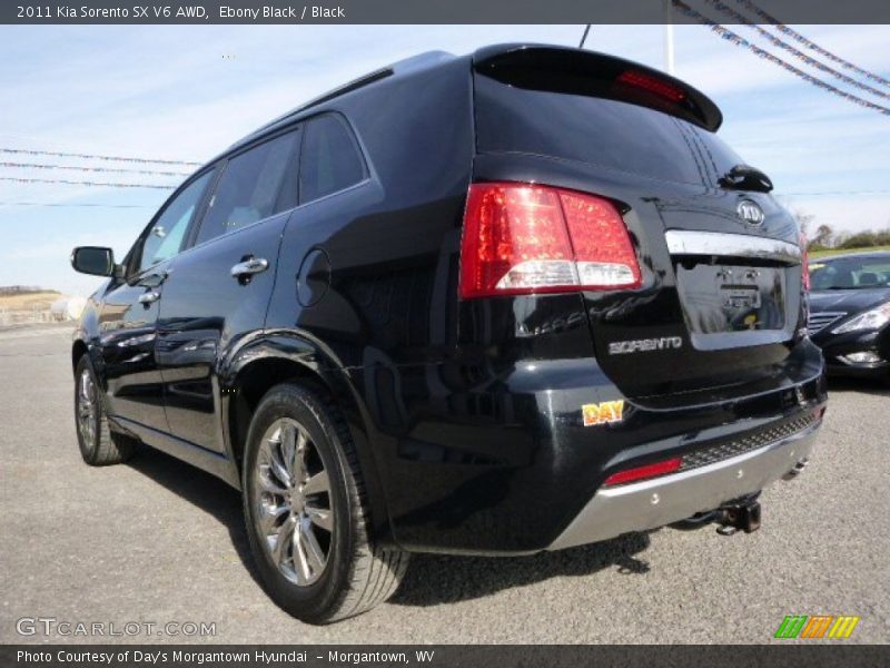 Ebony Black / Black 2011 Kia Sorento SX V6 AWD