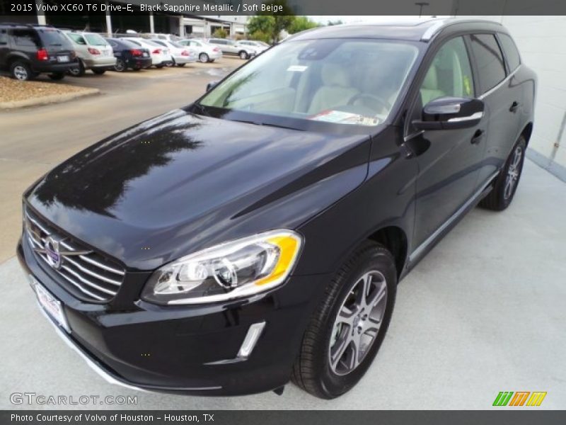 Black Sapphire Metallic / Soft Beige 2015 Volvo XC60 T6 Drive-E