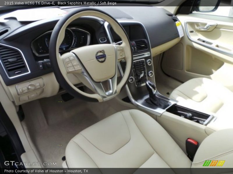 Black Sapphire Metallic / Soft Beige 2015 Volvo XC60 T6 Drive-E
