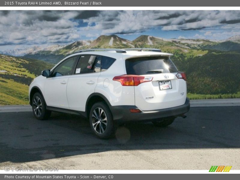Blizzard Pearl / Black 2015 Toyota RAV4 Limited AWD