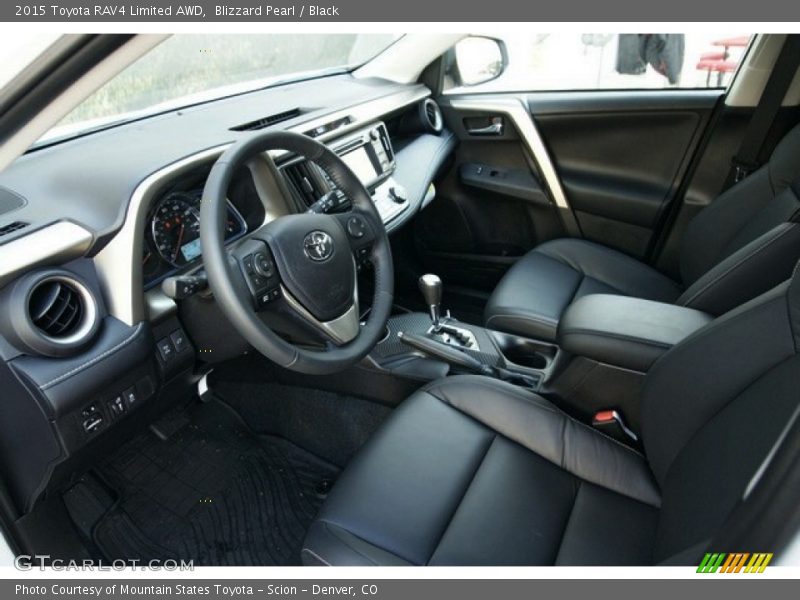 Blizzard Pearl / Black 2015 Toyota RAV4 Limited AWD