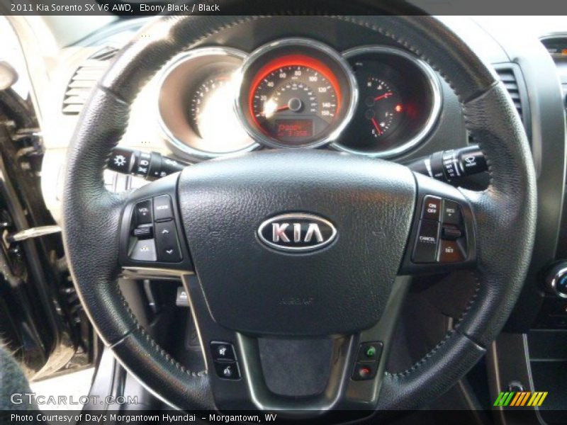 Ebony Black / Black 2011 Kia Sorento SX V6 AWD