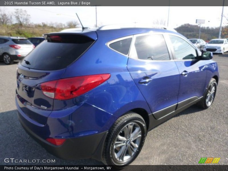 Laguna Blue / Beige 2015 Hyundai Tucson SE AWD