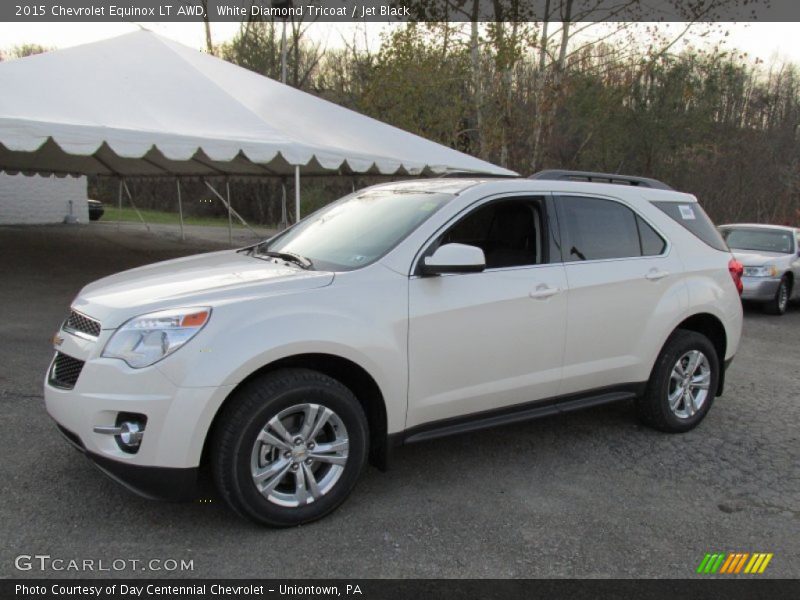 White Diamond Tricoat / Jet Black 2015 Chevrolet Equinox LT AWD